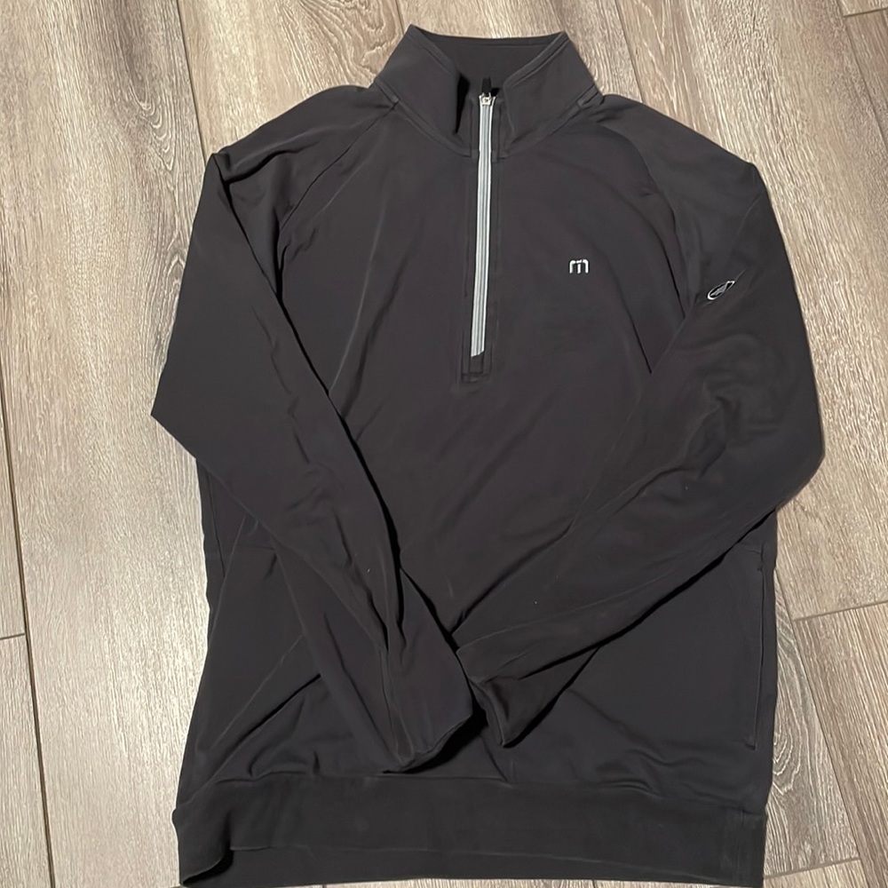 Travis Mathew Black Quarter-Zip Shirt